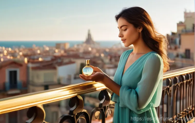 맞춤형 향수 디자인 - **Prompt:** A luxurious and intimate perfume atelier. An elegant, discerning woman in her late 30s, ...