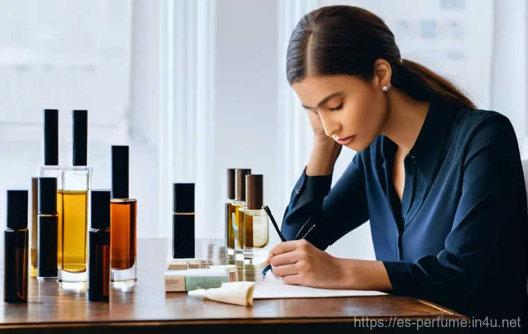향수의 스타일별 추천 - **Prompt for Warmth and Richness (Inspired by Dry Skin and Evening/Special Occasion Scents):**
    "...